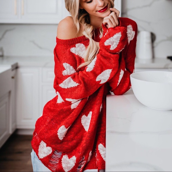 1 LEFT‼️ Tear’n up my ♥️ Distressed Sweater - Picture 5 of 8